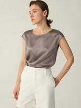 Pure 100% Mulberry Sleeveless Silk Shirt for Women